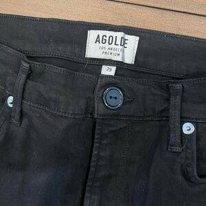 Agolde black stretch skinny jeans size 29 high rise